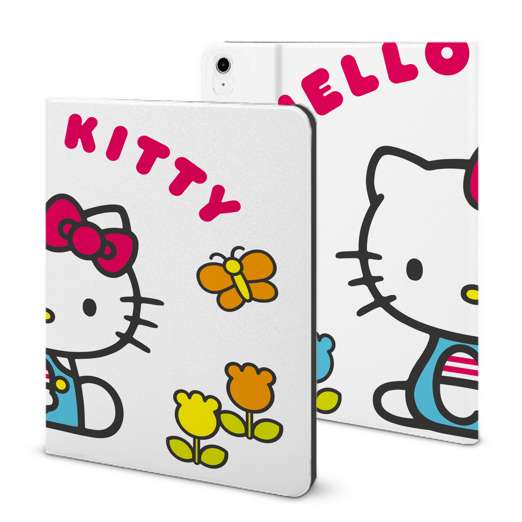 （画像用） Hello Kitty ハローキティ IPad ケース ブック型 PUレザー TPU 耐衝撃 軽量 薄型 ペン収納なし 全面保護 IPad 各モデル対応